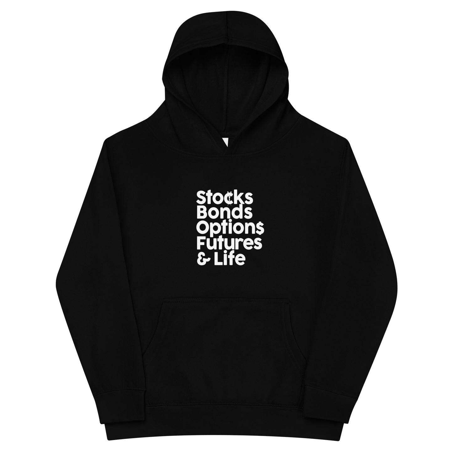 Stocks, Bonds & Life Kids fleece hoodie