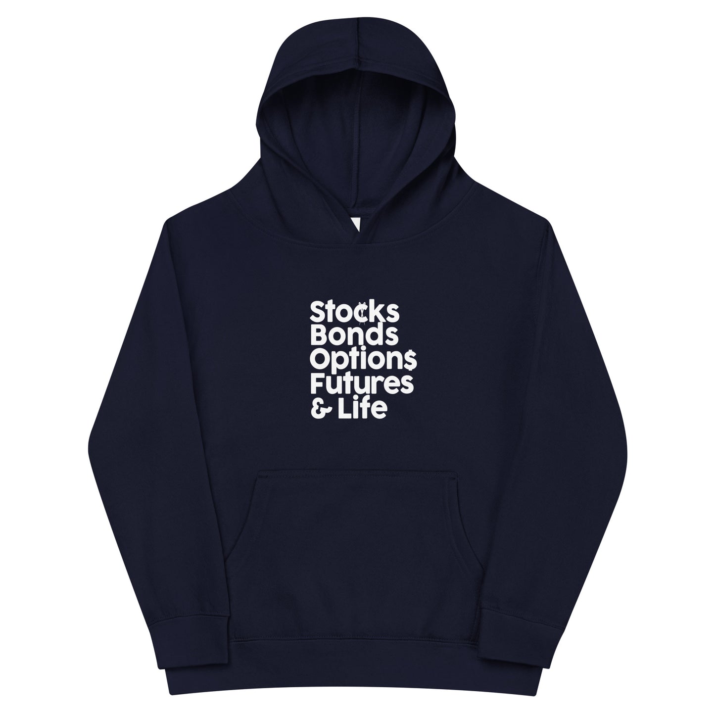 Stocks, Bonds & Life Kids fleece hoodie