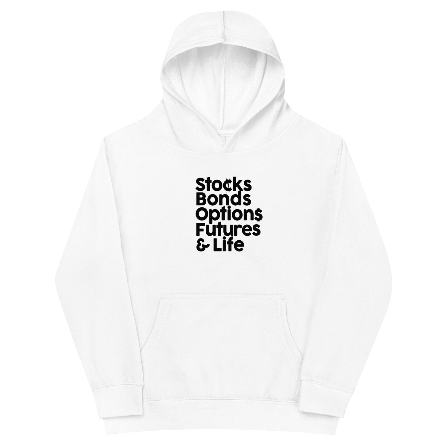 Stocks, Bonds & Life Kids fleece hoodie