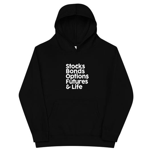 Stocks, Bonds & Life Kids fleece hoodie