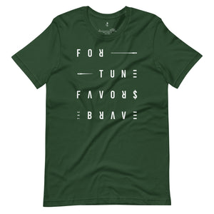 Fortune Favors the Brave Unisex t-shirt